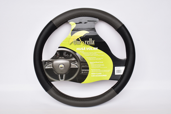 Husa volan gri si negru 37-39 cm - imagine 6