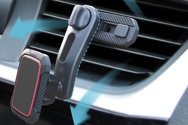 Suport telefon magnetic auto cu fixare in grila de ventilatie si brat reglabil - imagine 11