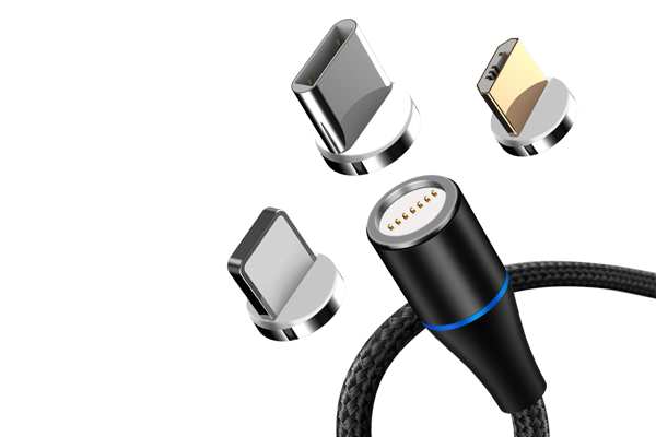 Cablu date incarcare 3IN1 FAST CHARGE 3.0 USB LA MICRO USB/TYPE-C/LIGHTNING 1.5M 3A NEGRU - imagine 3