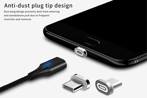 Cablu date incarcare 2IN1 FAST CHARGE 3.0 USB LA MICRO USB/TYPE-C 1.5M 5A ROSU - imagine 9