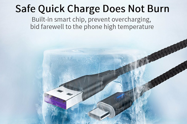 Cablu date incarcare 2IN1 FAST CHARGE 3.0 USB LA MICRO USB/TYPE-C 1.5M 5A ROSU - imagine 8