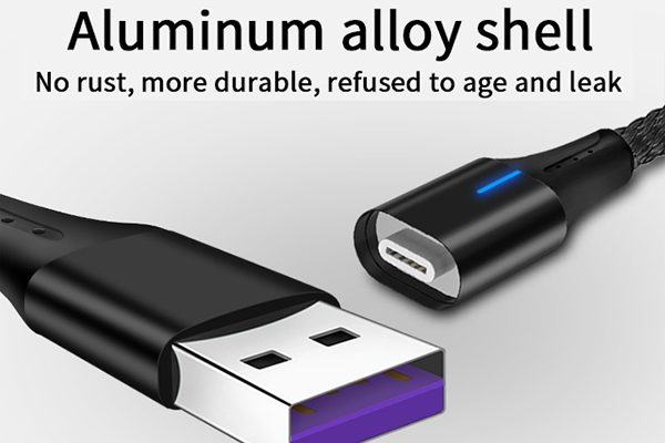 Cablu date incarcare 2IN1 FAST CHARGE 3.0 USB LA MICRO USB/TYPE-C 1.5M 5A ROSU - imagine 7