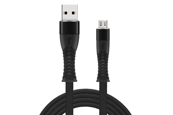 Cablu date incarcare FISH USB LA MICRO USB 1M 2.4A NEGRU - imagine 3
