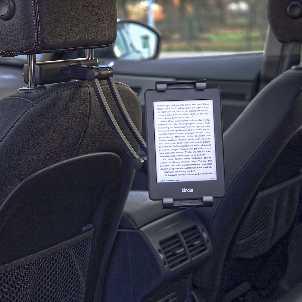 Suport auto flexibil premium pentru tableta cu prindere in tetiera - imagine 9