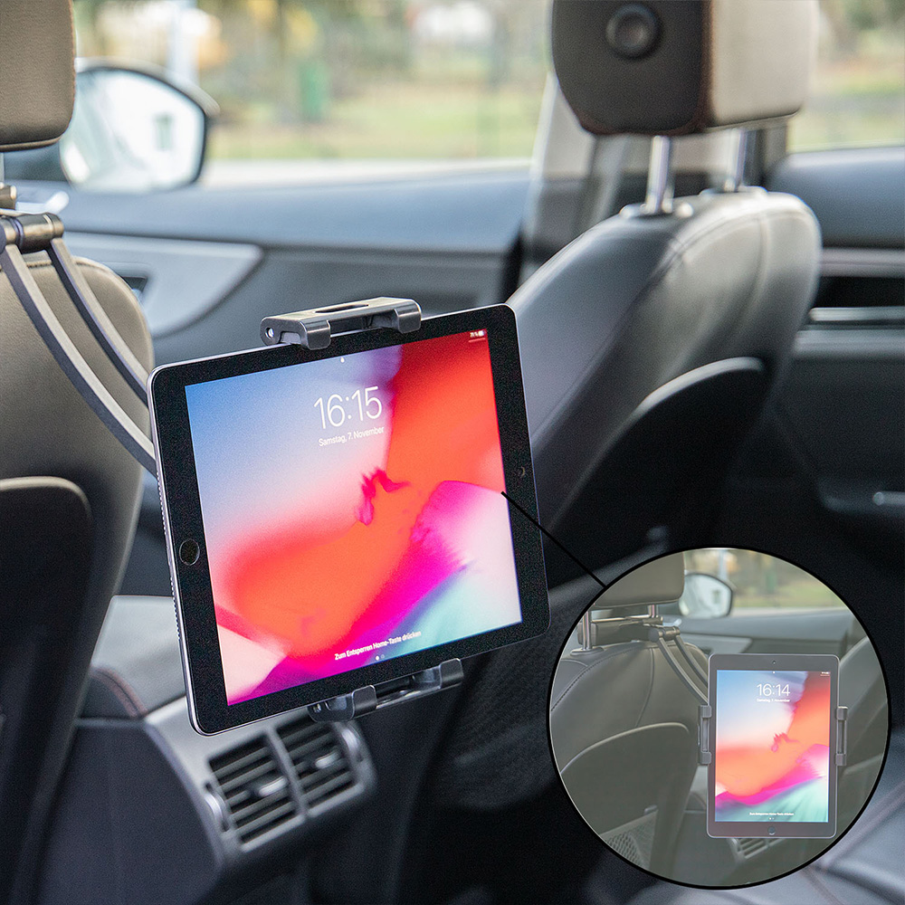 Suport auto flexibil premium pentru tableta cu prindere in tetiera - imagine 7