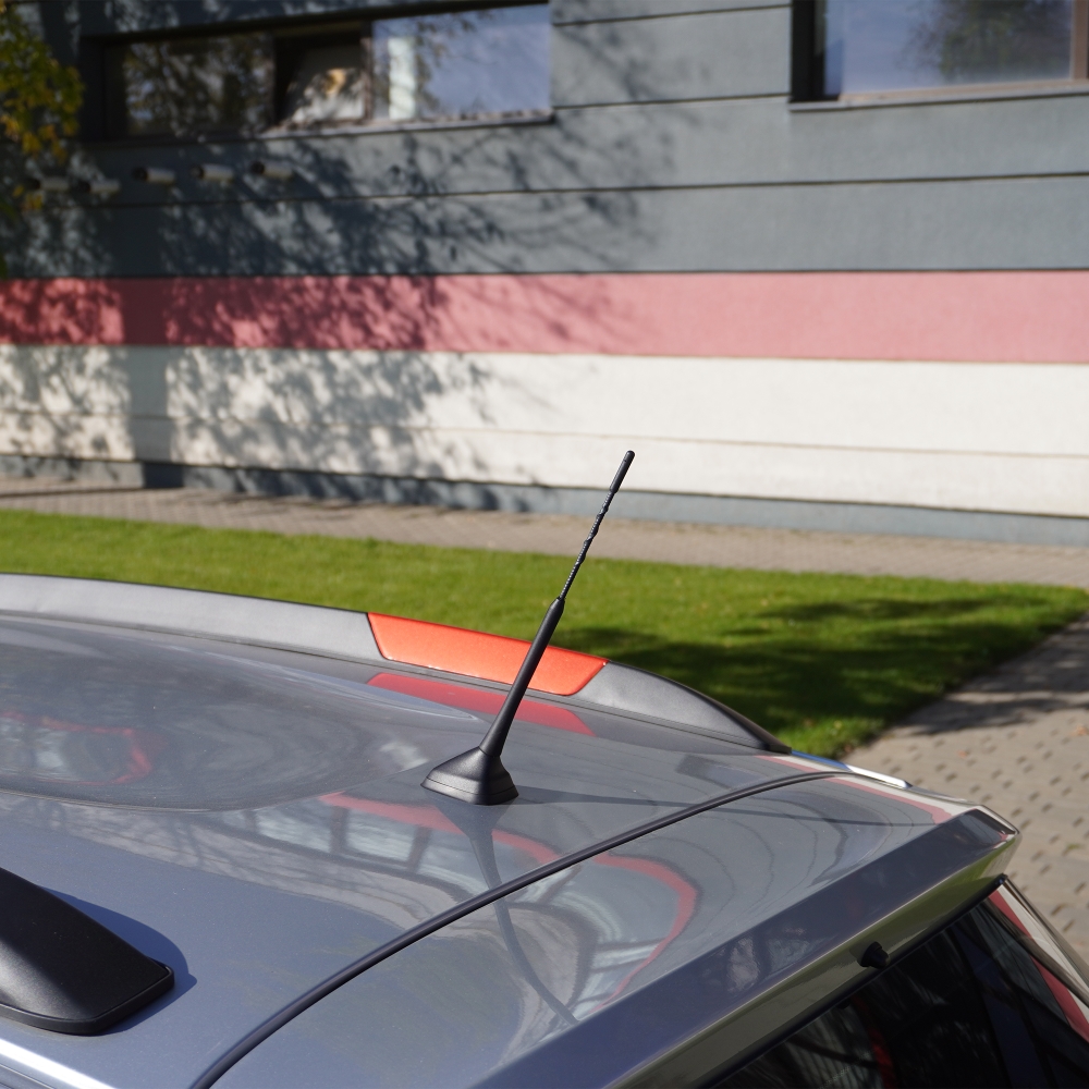 Antena auto exterior neagra 24cm cu 2 adaptoare (5-6mm) - imagine 2