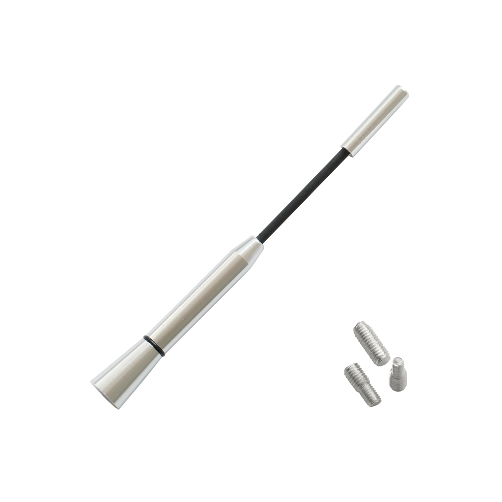 Antena auto exterior cromata 15.8 cm cu 3 adaptoare (4-5-6mm) - imagine 3