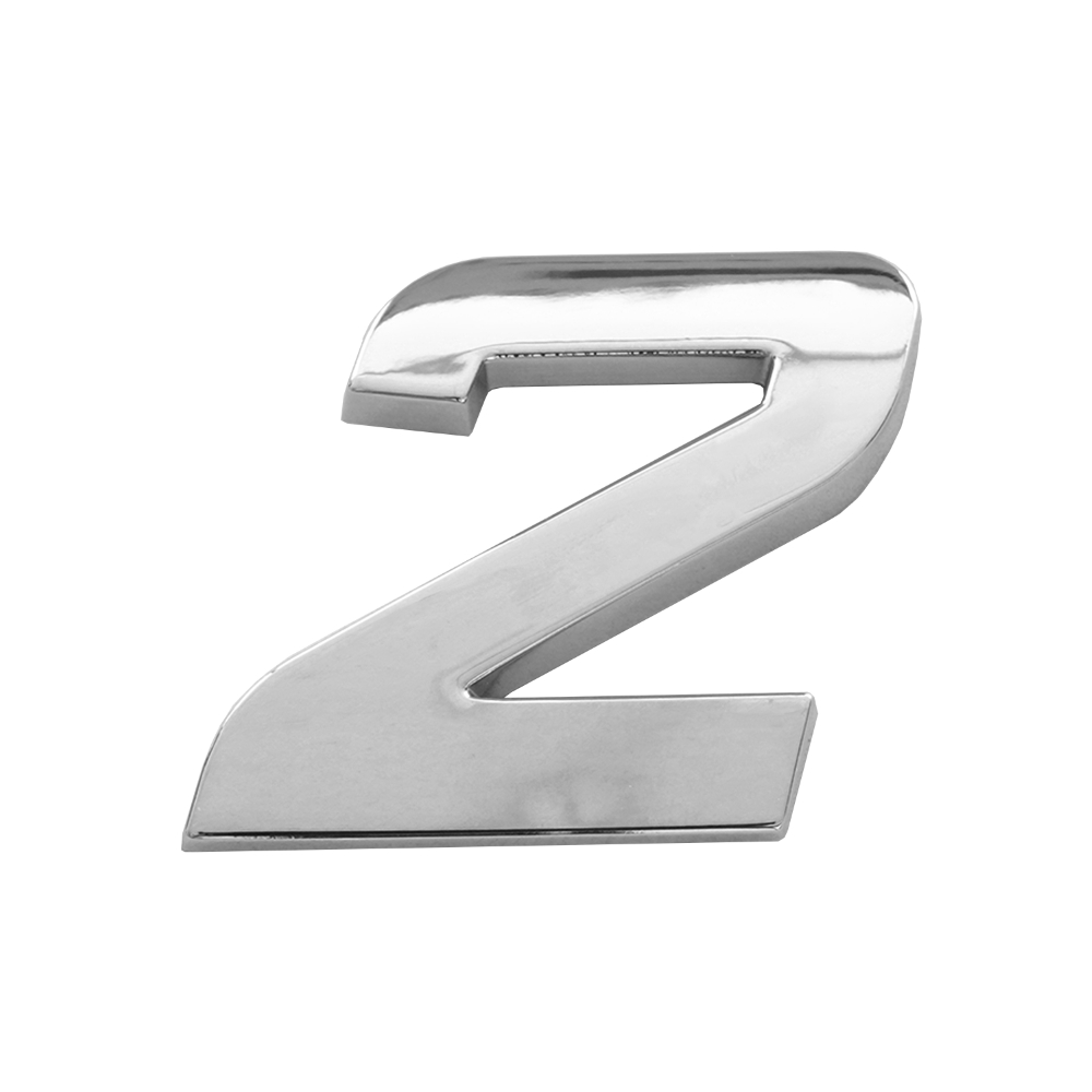 Ornament auto 3D. CIFRA 2 CROMAT 26 MM - imagine 2