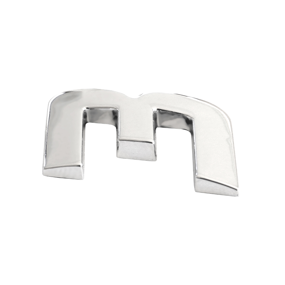 Ornament auto 3D. CIFRA 3 CROMAT 26 MM - imagine 3