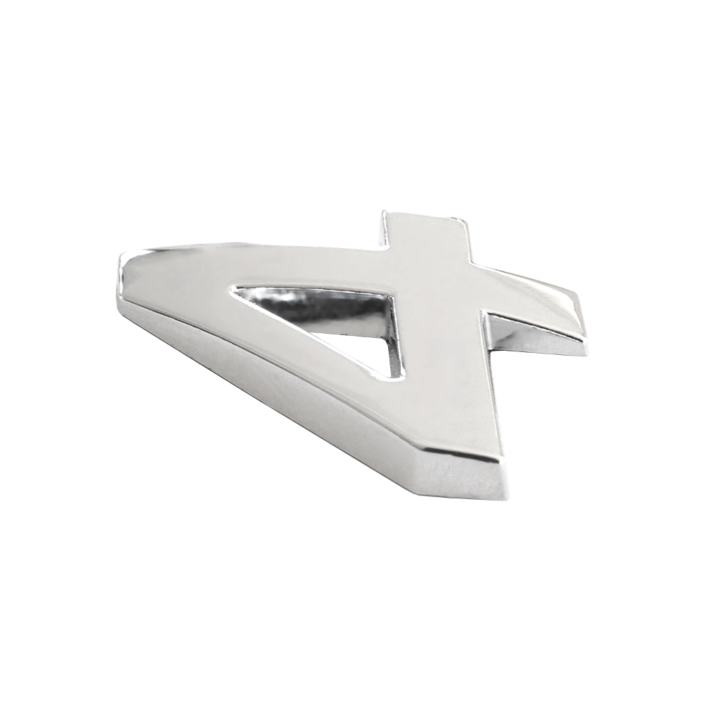 Ornament auto 3D. CIFRA 4 CROMAT 26 MM
