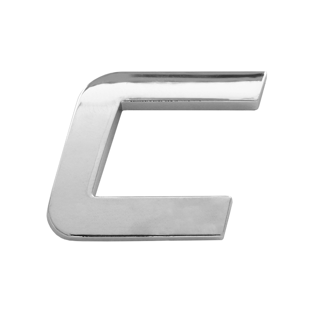 Ornament auto 3D. LITERA C CROMAT 26 MM