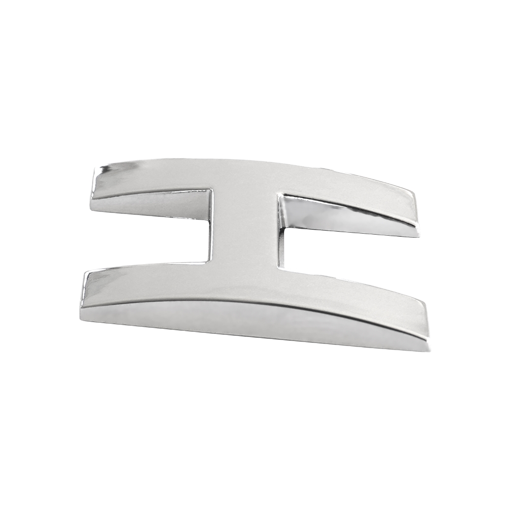 Ornament auto 3D. LITERA H CROMAT 26 MM - imagine 3