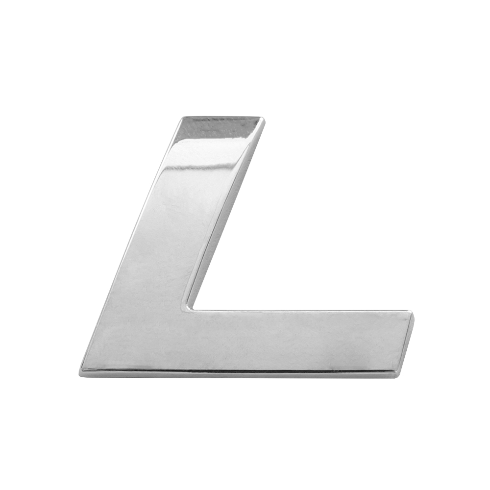 Ornament auto 3D. LITERA L CROMAT 26 MM - imagine 2