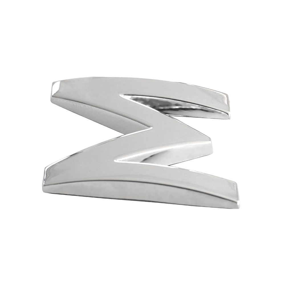Ornament auto 3D. LITERA M CROMAT 26 MM - imagine 2