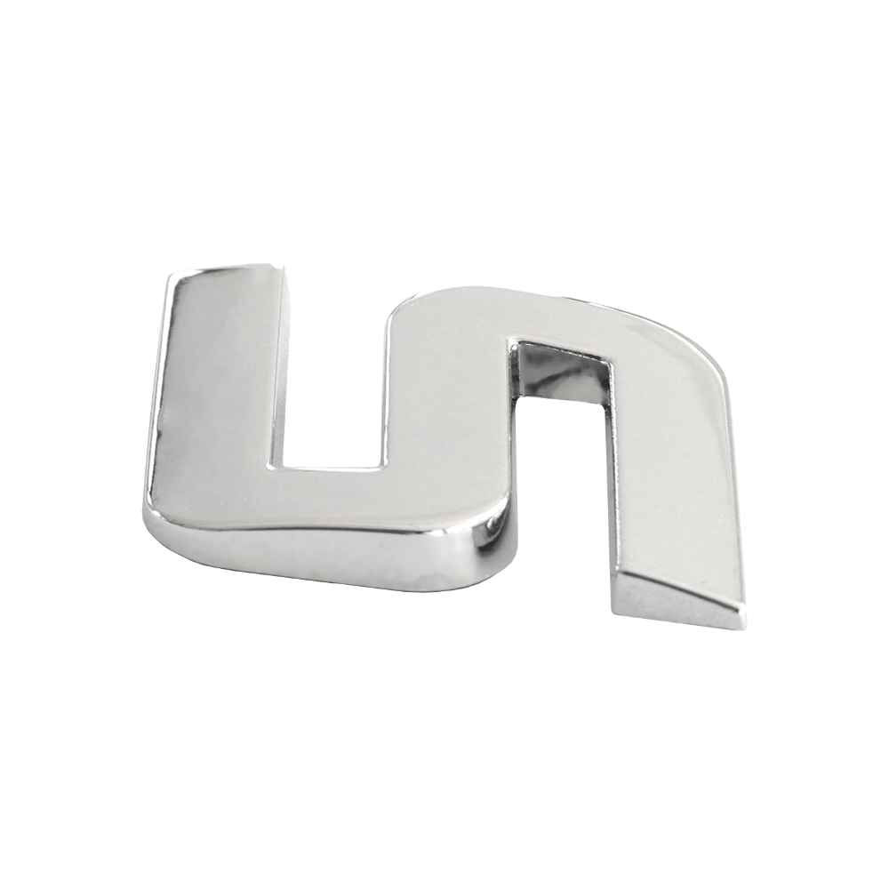 Ornament auto 3D. LITERA S CROMAT 26 MM - imagine 3