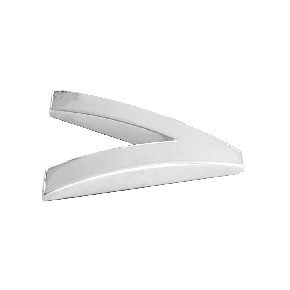 Ornament auto 3D. LITERA V CROMAT 26 MM