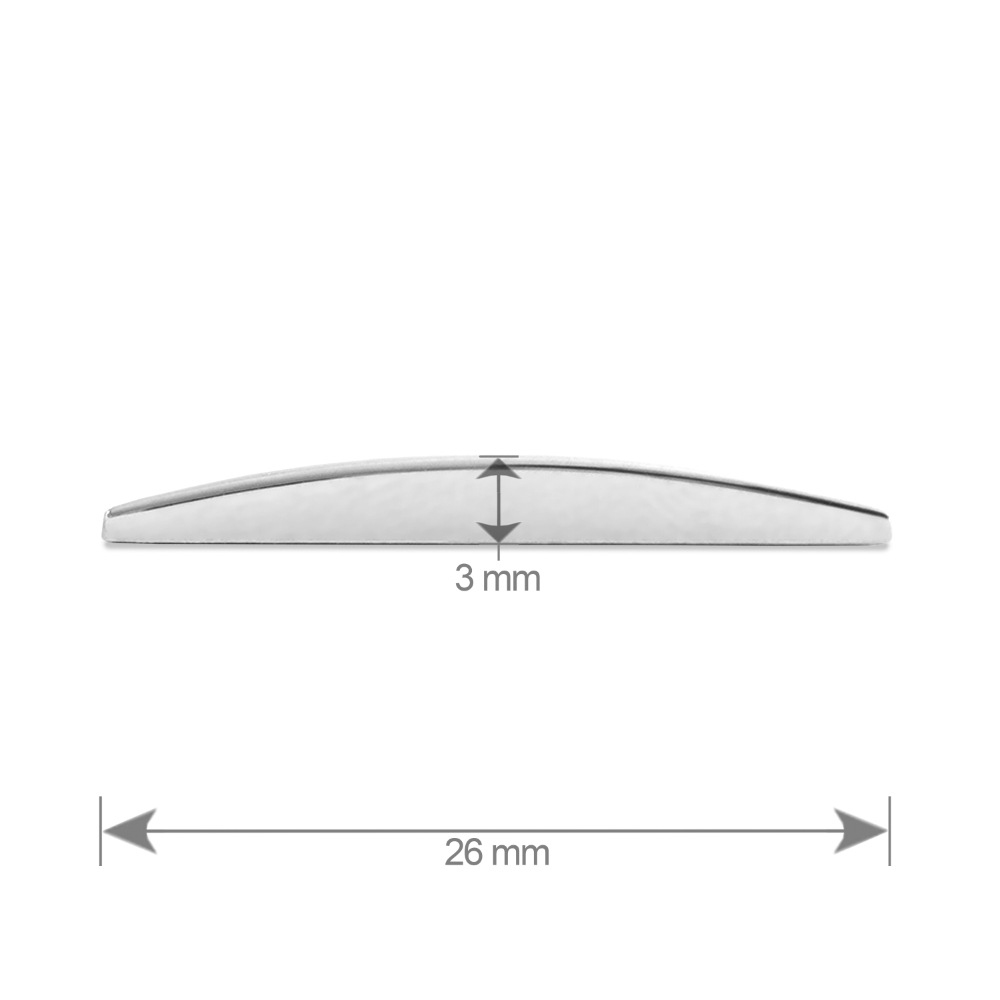 Ornament auto 3D. LITERA W CROMAT 26 MM
