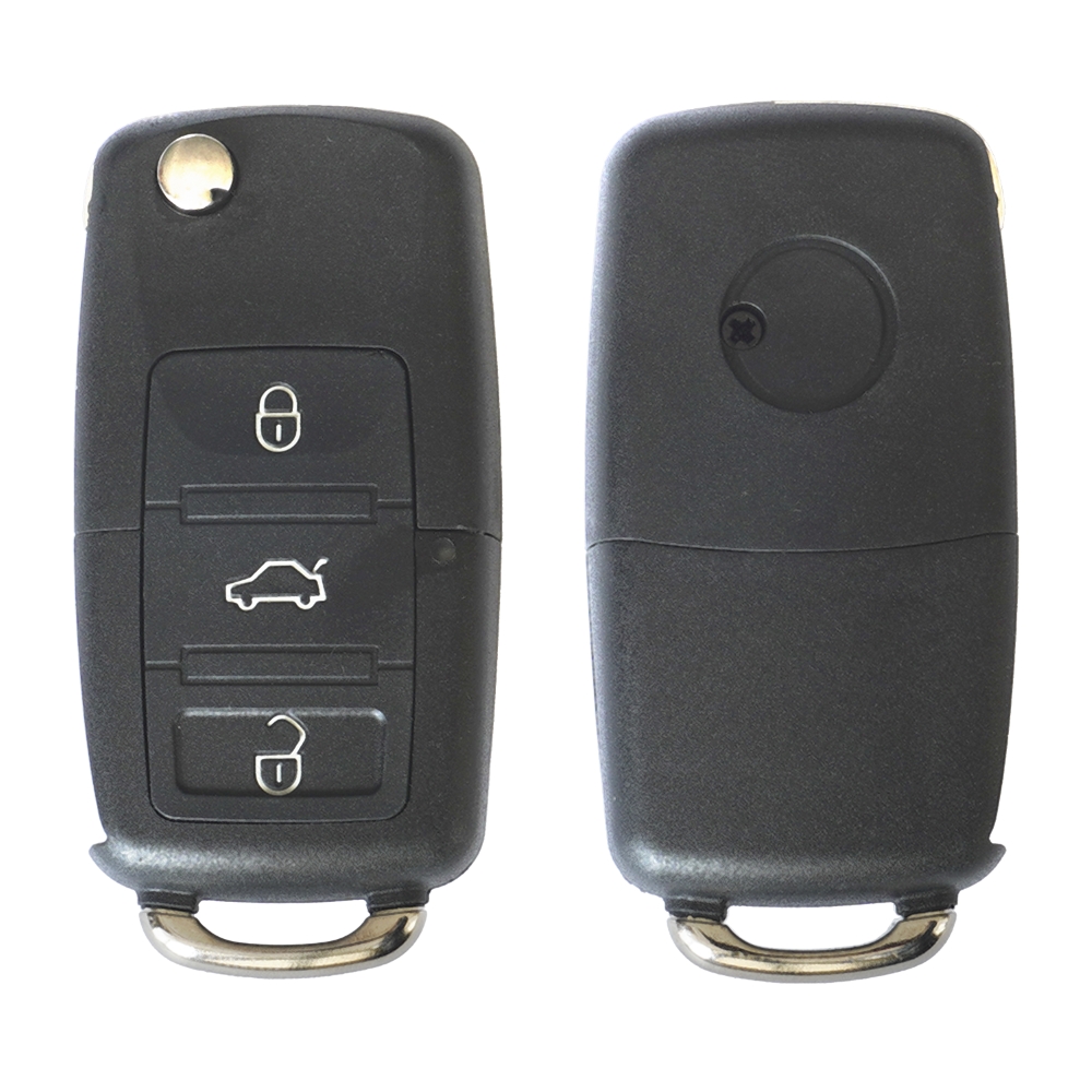 Carcasa cheie contact pentru VOLKSWAGEN JETTA , PASSAT (B5-B6-B7) , POLO , SCIROCCO , TIGUAN, 3 BUTOANE - imagine 2