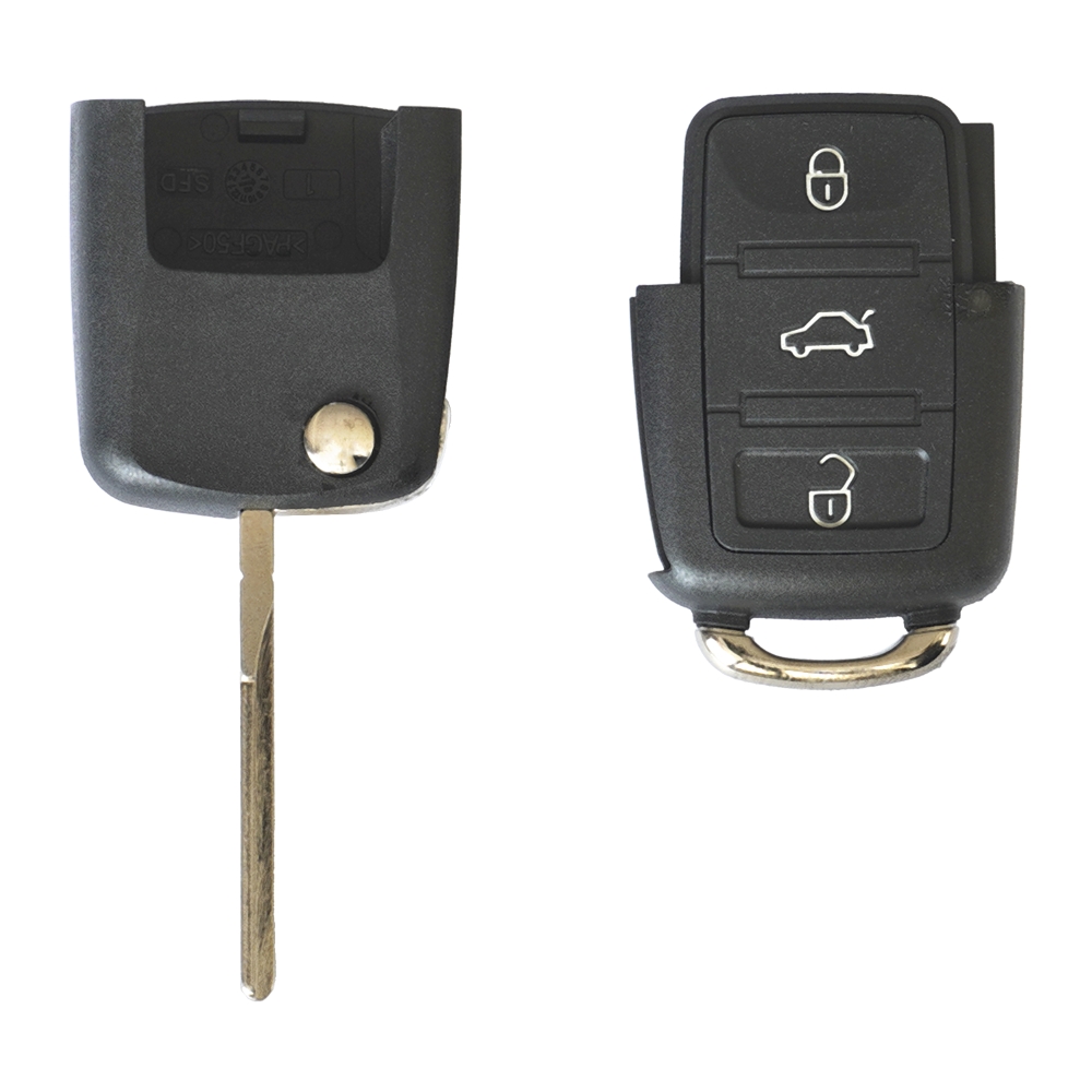 Carcasa cheie contact pentru VOLKSWAGEN JETTA , PASSAT (B5-B6-B7) , POLO , SCIROCCO , TIGUAN, 3 BUTOANE - imagine 4