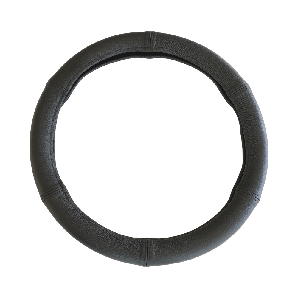 Husa volan piele naturala negru 37-39 cm - imagine 2