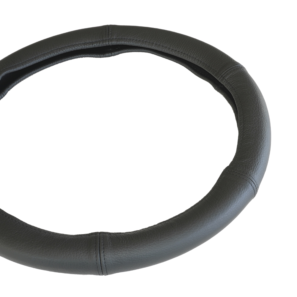 Husa volan piele naturala negru 37-39 cm - imagine 3