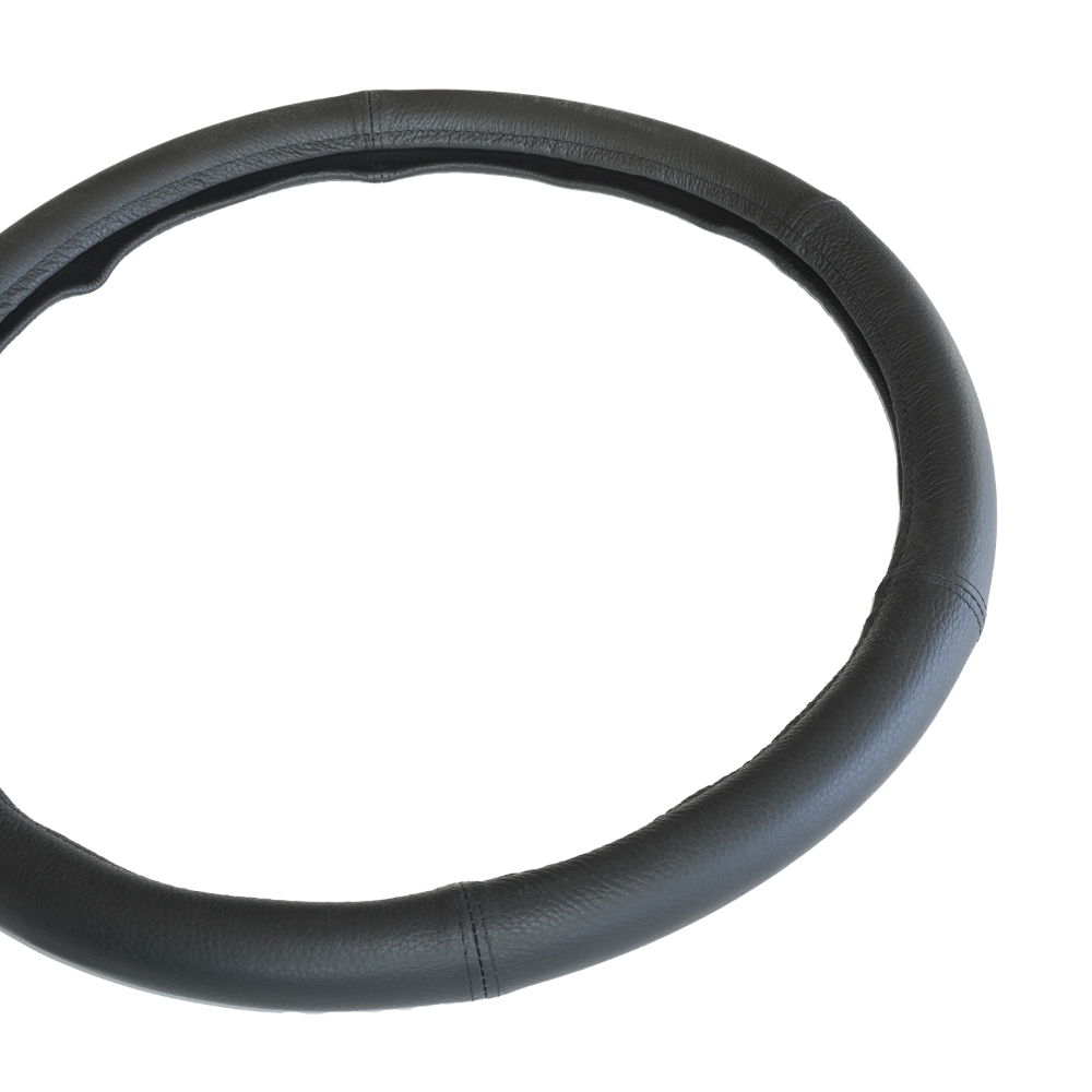 Husa volan piele naturala negru 47-49 cm - imagine 2