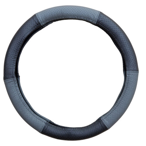 Husa volan piele naturala perforata gri 37-39 cm mega drive