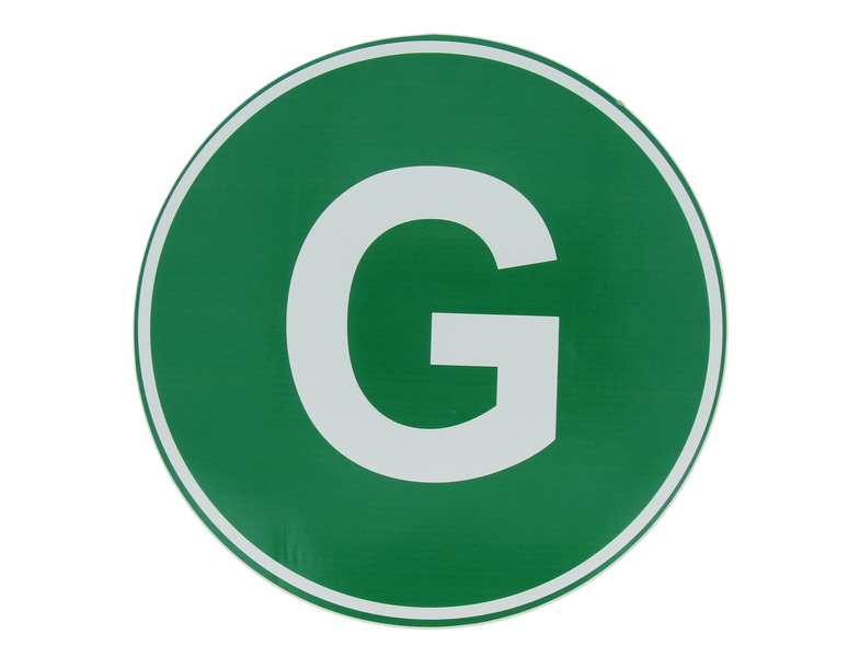 Autocolant de avertizare G, diametru 22 cm