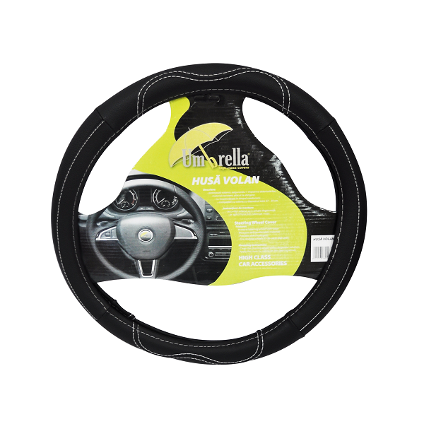 Husa volan STYLO NEGRU 37-39 CM - imagine 5