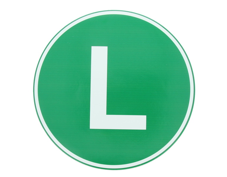 Autocolant de avertizare L, diametru 22 cm