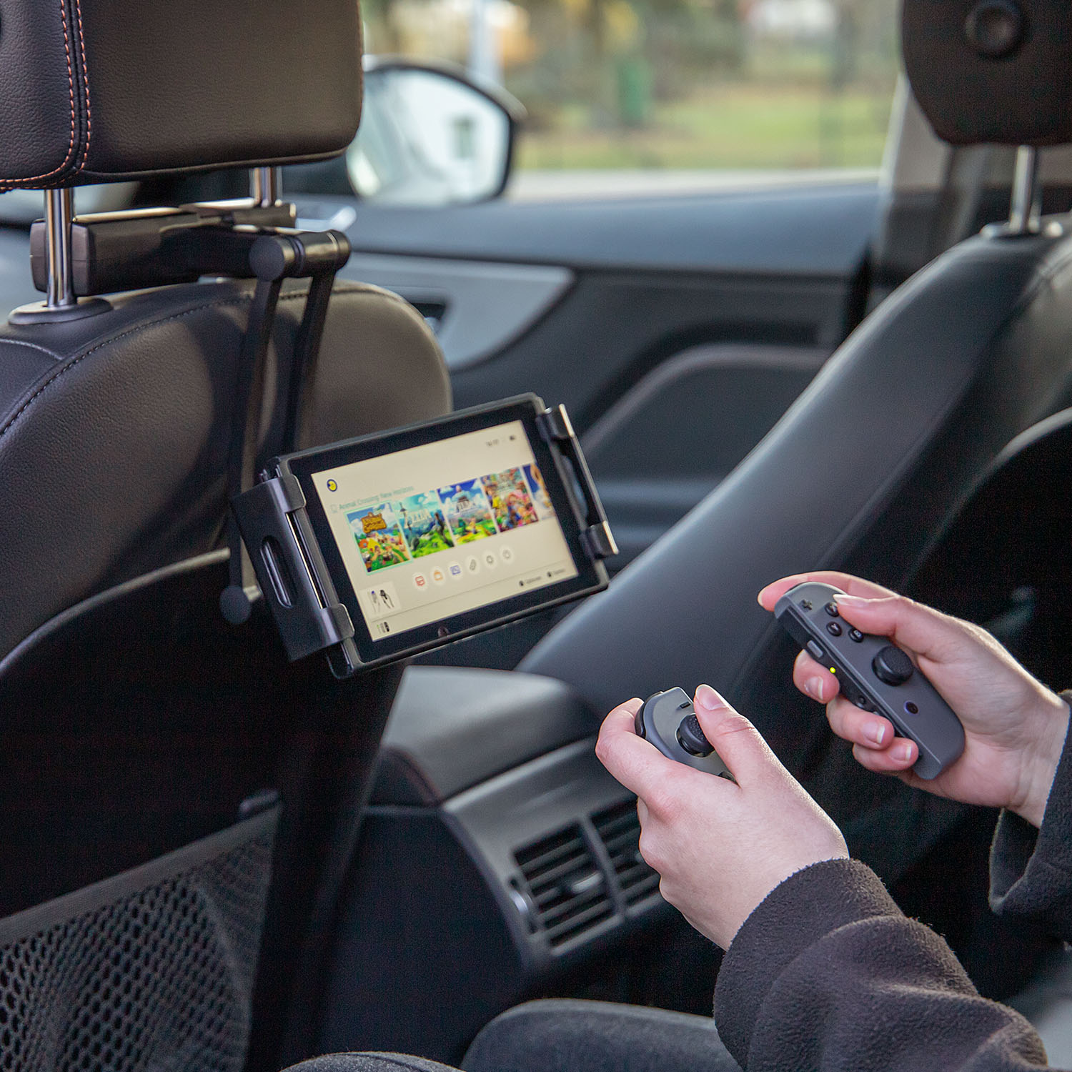 Suport auto flexibil premium pentru tableta cu prindere in tetiera - imagine 19