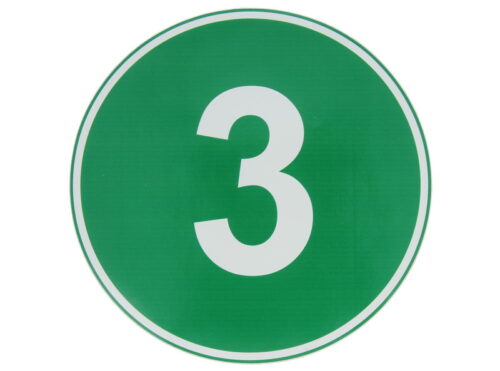Autocolant de avertizare 3, diametru 22 cm