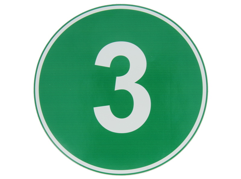 Autocolant de avertizare 3, diametru 22 cm