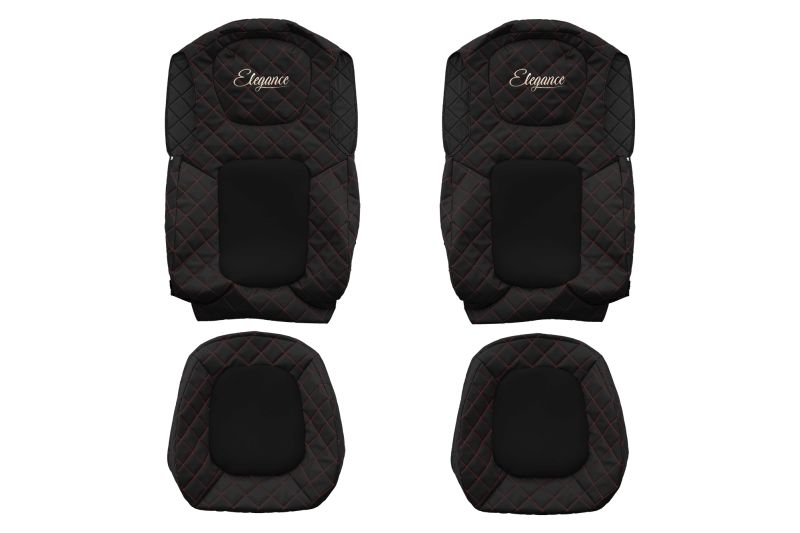 Huse scaune camion Ford F-Max FX24 Negru/Rosu