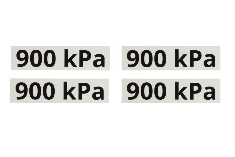 Autocolant de avertizare 900 kPA, 13,3cm x 3,3cm