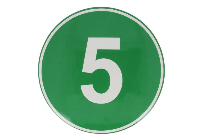 Autocolant de avertizare 5, diametru 22 cm