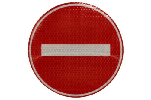 Autocolant de avertizare diametru 18 cm