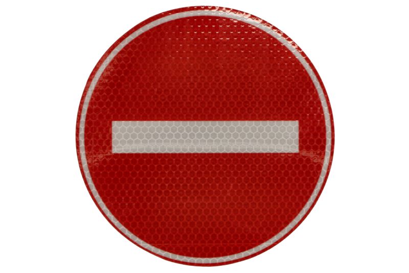 Autocolant de avertizare diametru 18 cm