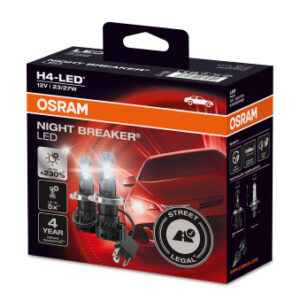 Set 2 bucati bec H4 12V 27/23W P43T LEDriving Night Breaker LED, white 6000K