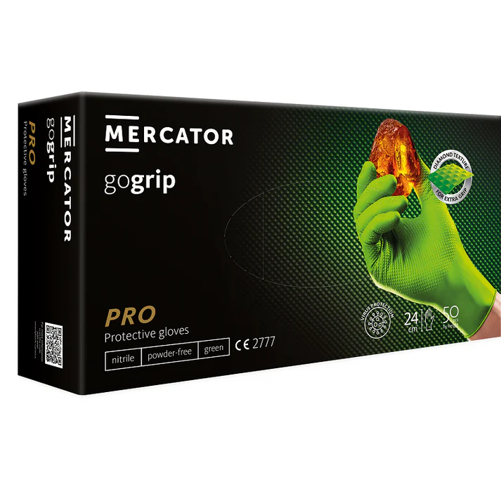 Manusi nitril mecanic auto verzi Gogrip 50buc - imagine 5