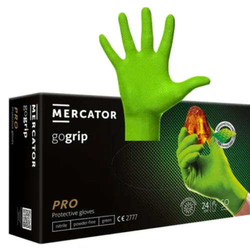 Manusi nitril mecanic auto verzi Gogrip 50buc