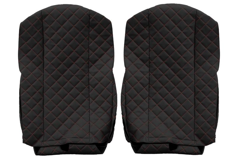 Huse scaune camion Ford F-Max FX24 Negru/Rosu - imagine 2