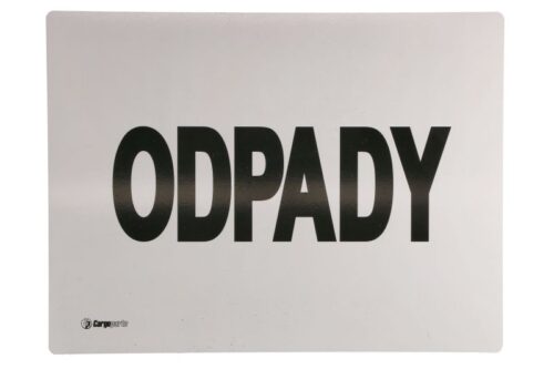 Semn de avertizare ODPADY, camion 400mm x 300mm