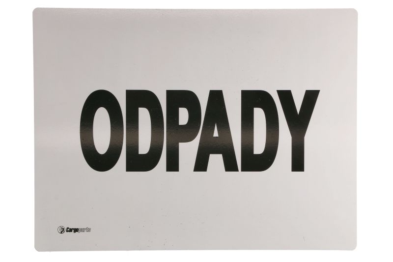Semn de avertizare ODPADY, camion 400mm x 300mm