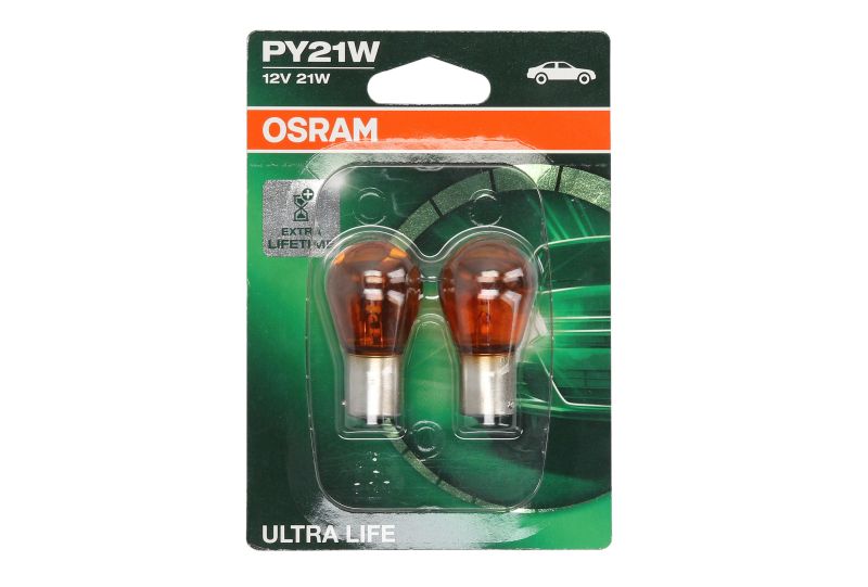 Set 2 bucati bec PY21W 12V 21W, BAU15S