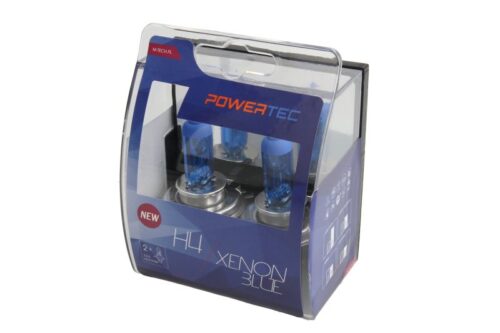 Set 2 bucati bec H4, Xenon Blue, 12V, 60W P43T
