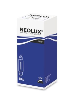 Set 10 bucati bec C10W 12V 10W, SV8,5-9 Neolux