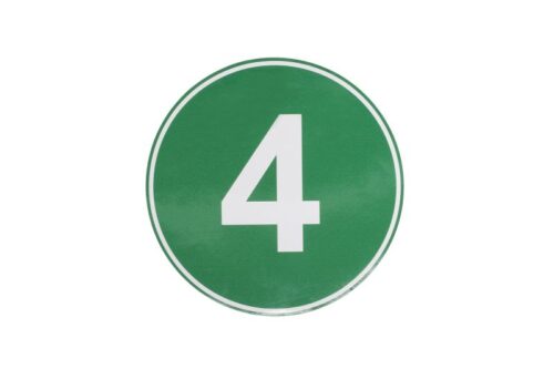 Autocolant de avertizare 4, diametru 22 cm
