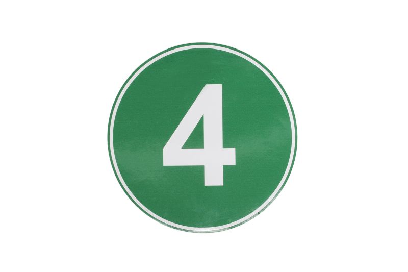 Autocolant de avertizare 4, diametru 22 cm