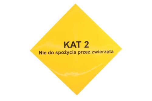 Autocolant de avertizare KAT2, 30cm x 30cm